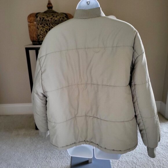 CISONO Quilted Bomber  Sage Green Puffer Jack Women's  Jacket -US S - Picture 4 of 12